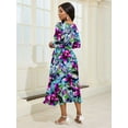 thumbnail image 5 of KISSMODA Midi Dresses for Women Casual 3/4 Sleeve Wrap Dress Plus Size Curvy Cocktail Dresses with Pockets, 5 of 7