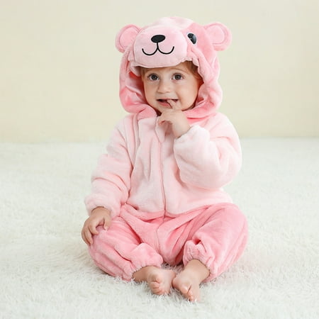 

Jacenvly Baby Christmas Jumpsuit Clearance Soft Warm Baby Romper Winter Casual Cute Young Children with Clothes Pajamas Children S Holiday Birthday Gift/Role Play Children Pink