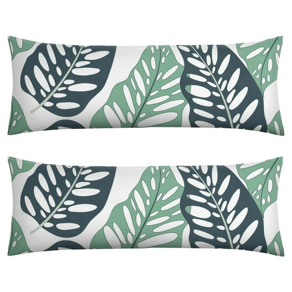 Mango Leaf Throw Pillow Cover Golden Yellow Tropical Design, Summer Fruit & Foliage, Double-Sided Premium Velvet for Pantry, Cafe, or Fruit Lover’s Kitchen