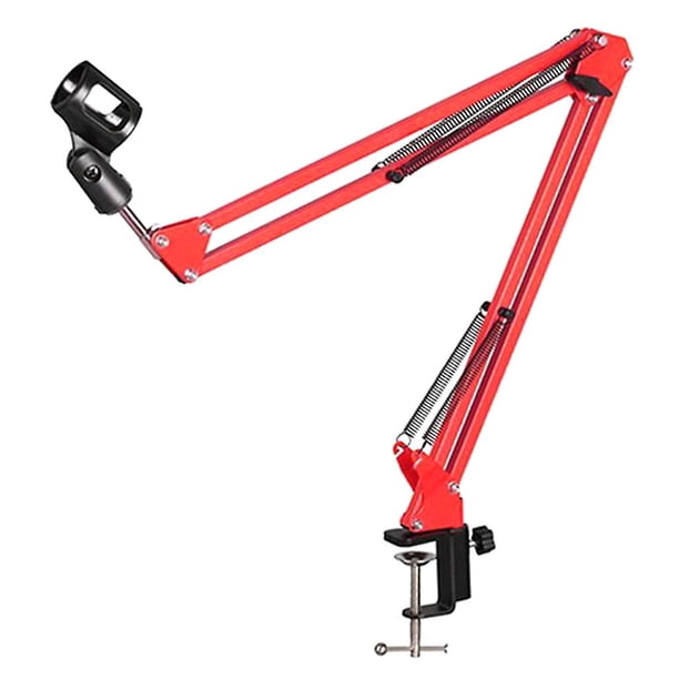 Soporte de micrófono de grabación extensible con abrazadera de montaje de mesa con clip para micrófono