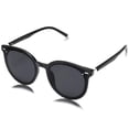 thumbnail image 1 of Gafas de sol SOJOS Classic Round SJ2067 para mujer y hombre, color negro y gris, 1 of 5