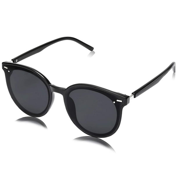 Gafas de sol SOJOS Classic Round SJ2067 para mujer y hombre, color negro y gris
