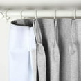 thumbnail image 2 of Grey Beige Linen Look Blackout Drape, Solid Thermal Insulated Sun Blocking Privacy Pinch Pleat Curtain for Bedroom Living Room, 84W x 96L, 1 Panel outdoor curtains, 2 of 7
