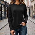 thumbnail image 5 of Lyfzbd Women Long Sleeve Crewneck Tops Base Thermal Underwear Shirt Casual Layer Blouses Versatile Soft Shirt, 5 of 9