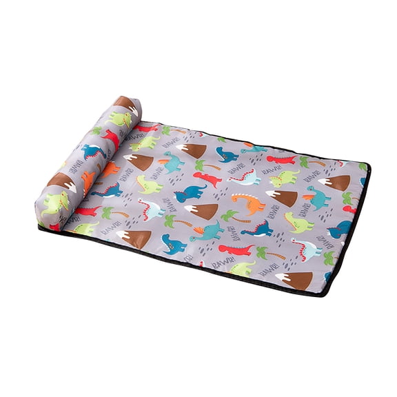 Ice Silk Dog Mat, Cooling Pet Pad for Cats and Dogs, Summer Heat Relief Bedding for Kennel Sofa Floor Car, Gray XL