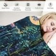 thumbnail image 3 of BCIIG Waterfall Woods Full Moon Warm Lightweight Soft Fleece Blanket for All Seasons Throw Blanket Living Rooms Sofa Decor Cow Gifts Blanket Plush Blankets 60x80in, 3 of 6