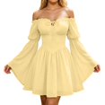 thumbnail image 2 of Renaissance Dress Women Long Bell Sleeve Off Shoulder Chiffon A Line Flowy Corset Dress Victorian Fairy Dresses, 2 of 6