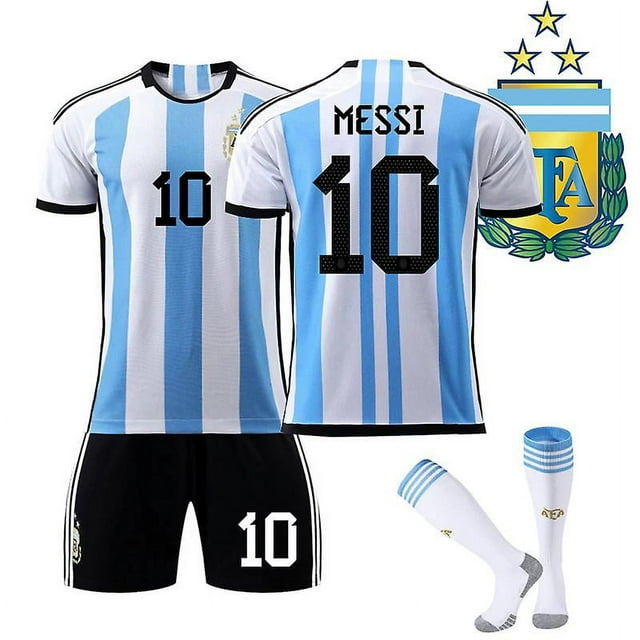 2022 World Cup Argentina Home Jersey Champion Three Stars Edition
