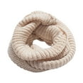 thumbnail image 5 of Ediodpoh Women's Thick Knit Winter Two Loop Pullover Scarf Cable Neck Gaiter Cozy and Warm for Cold Weather Beige, 5 of 5