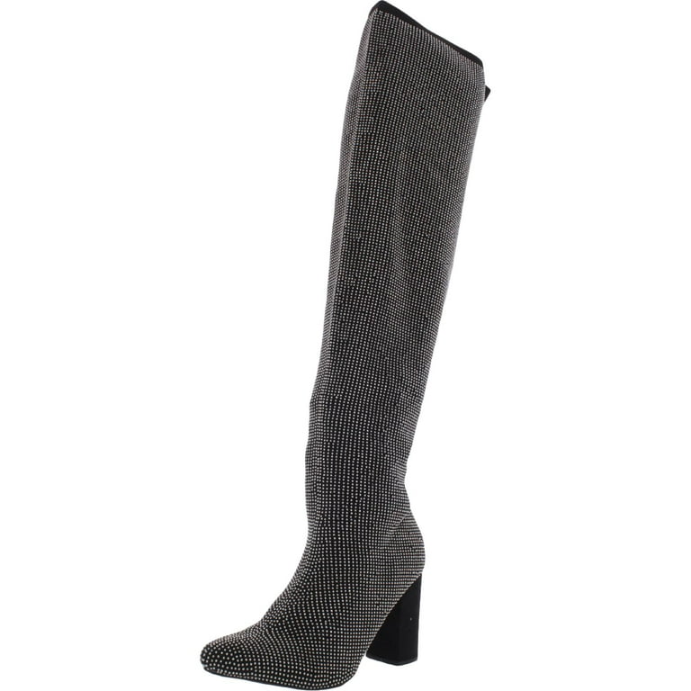Wild Pair Womens Bravy 2 Knit Embellished Thigh High Boots Walmart