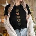 thumbnail image 4 of Hxshgdsn Valentines Shirts For Womens Graphic Love Heart Short Sleeves Tee Crew Neck Trendy Causal Holiday Tops Black 1 L, 4 of 7