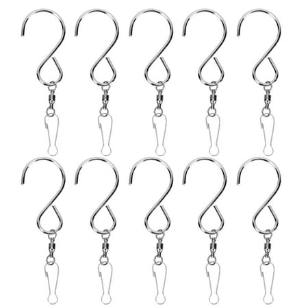 

10Pcs Storage Hangers Decorative Storage Hooks Wind Chime Hooks (Silver)