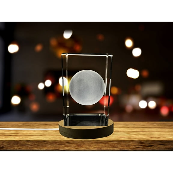 Pluto 3D Engraved Crystal Novelty Decor Clear - Ab Crystal Collection