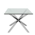 thumbnail image 2 of Culture Dining Table With Glass Top and Silver Metal Base, 2 of 4