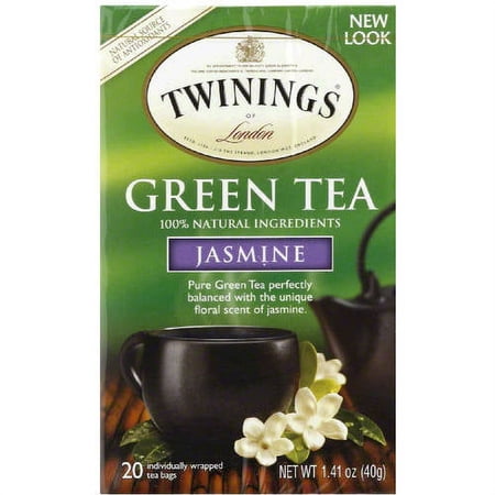 Twinings of London Jasmine Green Tea Bags, 20 count, 1.41 oz, (Pack of 6)