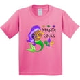 thumbnail image 3 of Inktastic Mardi Gras Mermaid with Harp and Beads Youth T-Shirt, 3 of 5