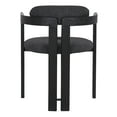 thumbnail image 6 of Jazmin Contemporary Dining Chair in Black Brushed Wood Finish and Charcoal Fabric - Set of 2, 6 of 7