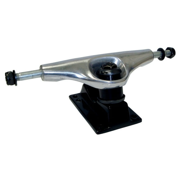 Yocaher 125mm / 5" Skateboard Trucks - Chrome / Black (Pair of 2 )