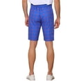 thumbnail image 3 of INSPIRE CHIC Men's Shorts Plaid Golf Color Block Flat Front Formal Check Shorts 32 Blue, 3 of 5