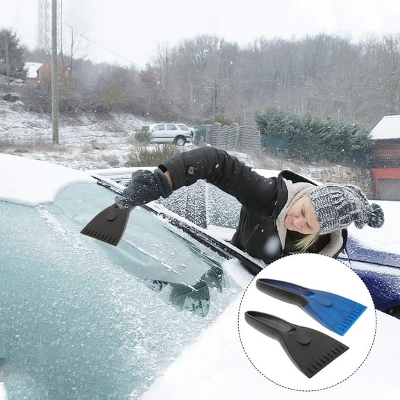 SEWCHICS Car Camping Mini Snow Shovel and Ice Scraper Set 2 Pieces Plastic Accessories