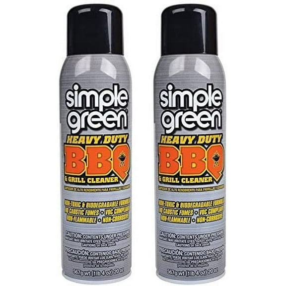 Simple Green Heavy-Duty BBQ and Grill Cleaner, 20-Ounce Aerosol Can (Pack of 2)