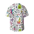 thumbnail image 4 of Goofa Fun Animal with Unicorn Printed Men's Casual Short-sleeved Shirt,Lightweight Breathable Button-down,Summer Casual men's top,Versatile Fashion shirt-Large, 4 of 7