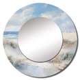 thumbnail image 2 of Designart "Winter'S Enchantment By The Coastal Ocean" Coastal Ocean Rund Mirror For Wall Decor - Large Beige Round Printed Mirror - Coastal Round Office Mirror - 23" x 23", 2 of 6