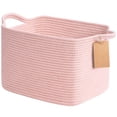 thumbnail image 1 of Cesta de almacenamiento Goodpick de cuerda de algodón 33x25x23 cm rosa claro, 1 of 7