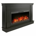 thumbnail image 2 of Ameriwood Home Elmcroft Wide Mantel with Linear Electric Fireplace, Rustic Gray, 2 of 8