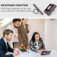 thumbnail image 3 of Case for Samsung Galaxy Z Flip 5 5G, Slim Liquid Silicone Phone Case with 360 Rotatable Ring Holder Kickstand Fashion Hand Strap Magnetic Car Mount Shockproof TPU Bumper Cover - Purple, 3 of 7
