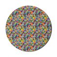 thumbnail image 1 of Geometric Mouse Pad for Computers, Tangled Design of Colorful Triangular Shapes Grunge Effect Contemporary Artwork, Round Non-Slip Thick Rubber Modern Mousepad, 8" Round, Multicolor, by Ambesonne, 1 of 2