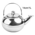 thumbnail image 3 of Durable Stainless Steel Tea Kettle Teapot With Filter 1/1.5/2 /2.5L For Kitchen Camping, Metal Infuser Teapot Water Coffee Pot 1L, 3 of 9