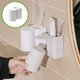 thumbnail image 1 of Juego de portavasos de enjuague bucal magnético Soporte para cepillos de dientes montado en la pared | Estante de almacenamiento de baño sin taladro | Diseño que ahorra espacio | Plástico | 1 Pieza, 1 of 6