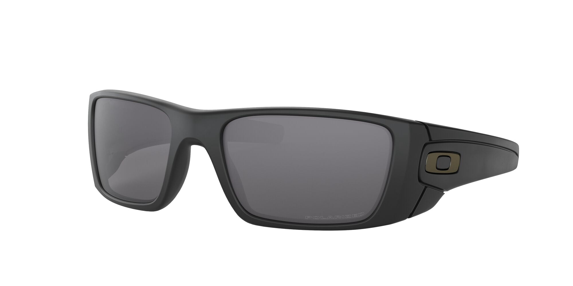 Oakley Fuel Cell Sunglasses, Rectangular Polarized Eyeglasses, Size 60, Matte Black/Grey Polarized