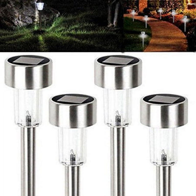 Zimtown 24pcs Solar Outdoor LED Light, Stainless Steel Path Walkway Lights for Landscape, Patio Pathways Zimtown 24pcs Solar Outdoor LED Light, Stainless Steel Path Walkway Lights for Landscape, Patio Pathways