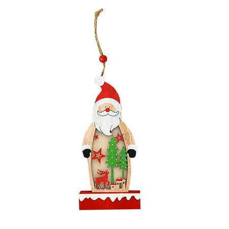 

Outfmvch christmas decorations home decor Christmas Lights Ornaments Christmas Lights Wooden Ornaments Christmas Tree Santa Deer Stars Wooden Pendants With Lights Party Gifts Decorative Supplies