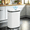 White, variant on BIQWBIC 13 Gallon Automatic Trash Can, Touchless Stainless Steel Kitchen Garbage Can, Black