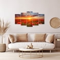thumbnail image 2 of ZHONGYUTONG Red Poppies Canvas Wall Art 5 Pieces Poppy Field Painting Prints Landscape Picture (8"x14"x2pcs 8"x18"x2pcs 8"x22"x1pcs), 2 of 6