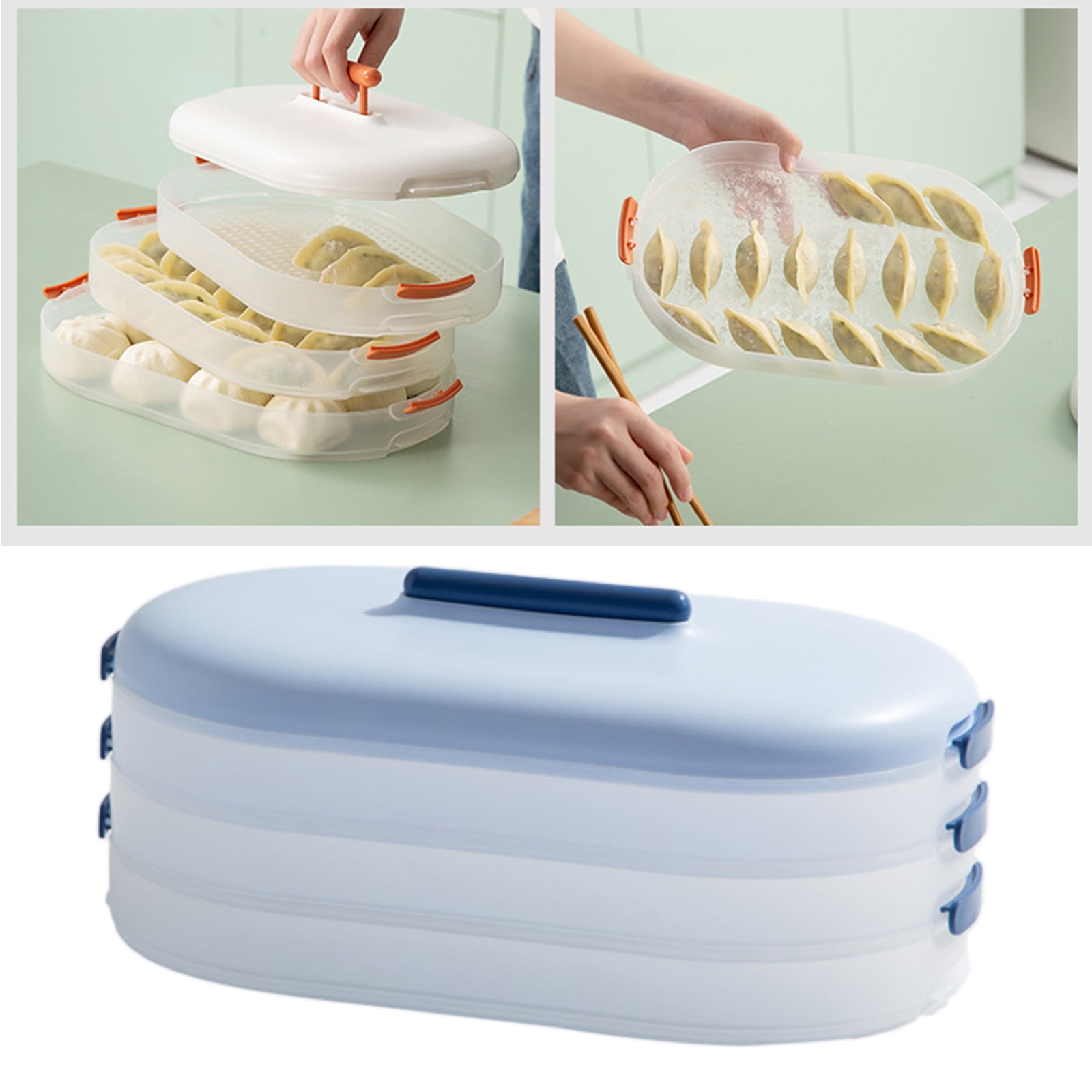Axioma Freezing Container Fridge Shelf Holder Food Grade blue