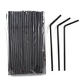 thumbnail image 2 of Plastic Flexible Straws Bendy Black Recyclable Drinking Cocktail Straws 100-1000-1000 Straws, 2 of 5