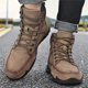 thumbnail image 1 of Zapatos casuales de cuero de caña alta para hombres, botas cortas cálidas, zapatos de moda para hombres Wmkox8yii 123q2275, 1 of 9