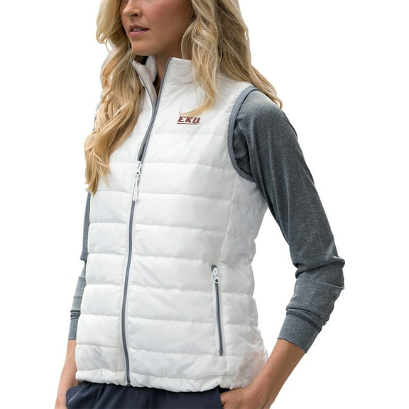Women's White Eastern Kentucky Colonels Apex Compressible Quilted Vest