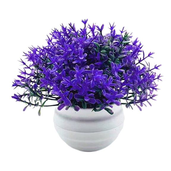 Opolski 1 Set Artificial Plant Pot Ornamental Photo Props Plastic Desktop Fake Grass Plants for Outdoor