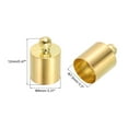 thumbnail image 2 of 50Pcs Cord End Caps 7.5mm End Cap Barrel Beads Kumihimo End Caps Brass for Jewelry Making 8mm Length Gold, 2 of 5