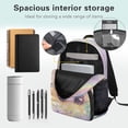 thumbnail image 4 of Yuyamidu Cute Panda Backpack and Lunch Box for Girls 6-8/8-10/10-12 Primary School Bookbag with Lunch Bag Pencil Box Bookmarks for 3rd Grade/4th Grade School Bag Lunch Tote, 5 in 1, 4 of 8