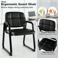 thumbnail image 6 of Costway Waiting Room Chair Set of 4 Upholstered Guest Conference Chair with Armrest, 6 of 9