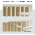 thumbnail image 6 of Blackout Room Divider Curtains with Flexible Track Ceiling/Wall Mount, Extra Wide Floor to Ceiling Curtains with Hooks for Bedroom/Study/Living Room, Biscotti Beige, W120 x L84, 1 Panel, 6 of 13
