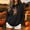 Black, variant on Women's Realistic Cat Hoodie Cute Kitten Graphic Oversized Sweatshirt Top