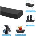 thumbnail image 4 of Wemily 6'6" Stainless Steel Handrail Black Rectangular Handrail Flat Top Rail Cable Railing System Deck Stair Indoor Outdoor, DIY Balustrade HT07-Matte Black, 4 of 5