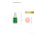 thumbnail image 3 of ANGARA Natural Emerald-Cut Emerald Halo Pendant in 14K Yellow Gold for Women (Size-6x4mm) | May Birthstone, Birthday, Anniversary, Jewelry Gift for Women | Natural Emerald Necklace, 3 of 8